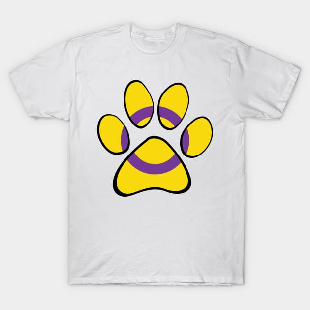 Intersex Pride Paw T-Shirt by HyperOtterDesigns